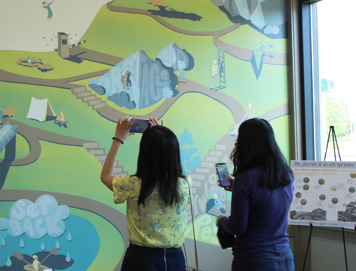 Augmented Reality brings the mural alive in TReC.  Very cool!