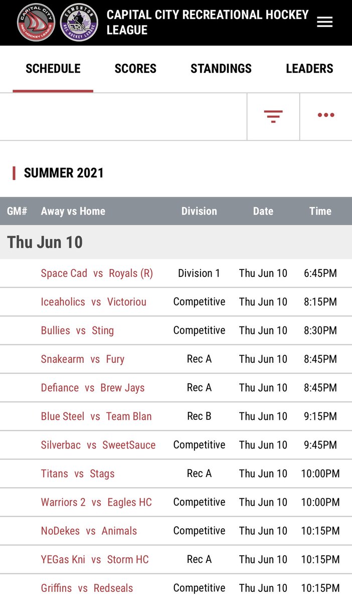CCRHL Rec Hockey League tweet media