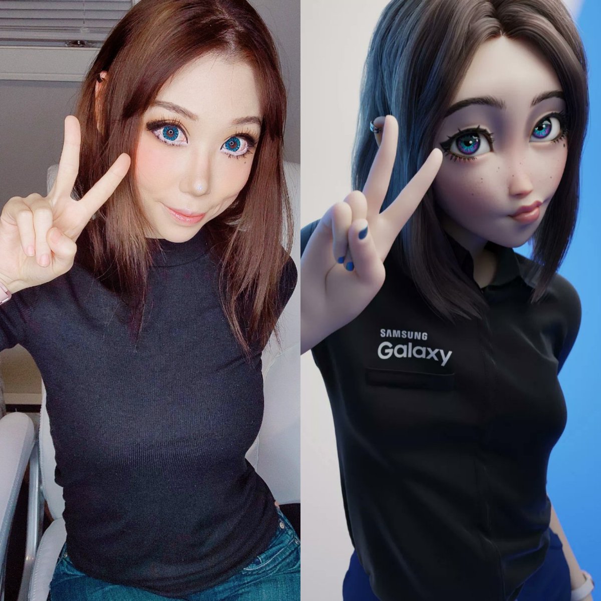 JenileeCosplay's tweet photo. I cosplayed Samsung Sam! ☺️

Super casual version.. I just found some pieces in the closet to put together! 🤣❤️

#cosplay #cosplayer #samsung #samsungsam #samsungsamcosplay #samcosplay https://t.co/jQZWDZtK6s