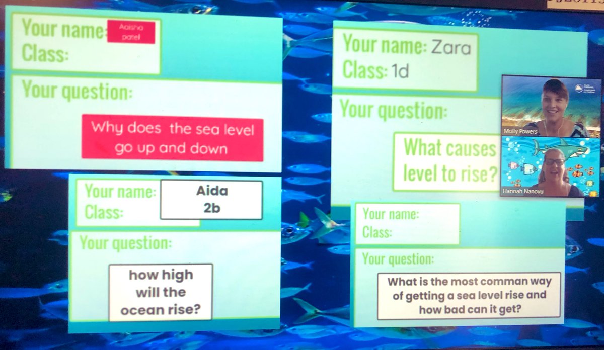 mollypowerstora's tweet photo. In the lead up to #WorldOceansDay
🌊🌊🌊

Answering some great Qs today from ISS primary school students on everything from law of the sea 📚 &amp; sea-level rise ⚠️to fish migration 🐟 &amp; island formation 🏝 

Getting creative with  #OceanLiteracy under lockdown 
@spc_cps @IocUnesco https://t.co/i9U7iNADbz