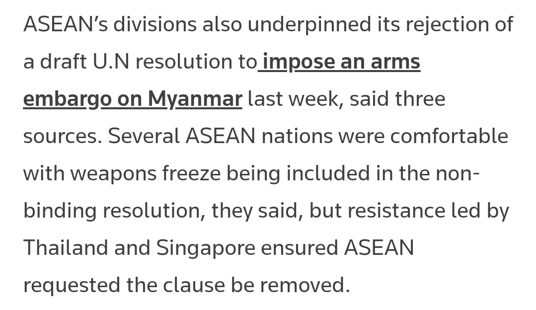 howisthatspelt's tweet photo. Wondering what will be discussed with the @ASEAN envoys today in Naypyitaw

Will MAL ask to pass along his gratitude to #Thailand and #Singapore for their efforts blocking an arms embargo?

@MFAThai @MFAsg
#NotOneBulletMore
#WhatsHappeningInMyanmar https://t.co/igb43tcO3e