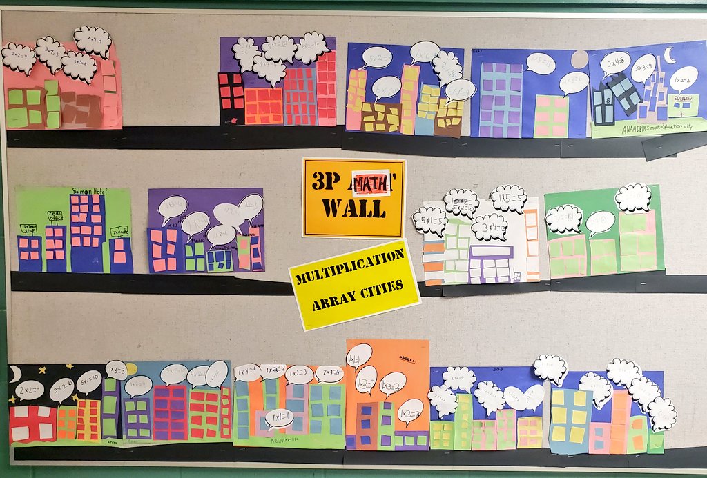 Fun with #multiplication! Multiplication array cities <a href="/StacyConnolly78/">Stacy Connolly</a> <a href="/PrairieWaters/">Prairie Waters</a>