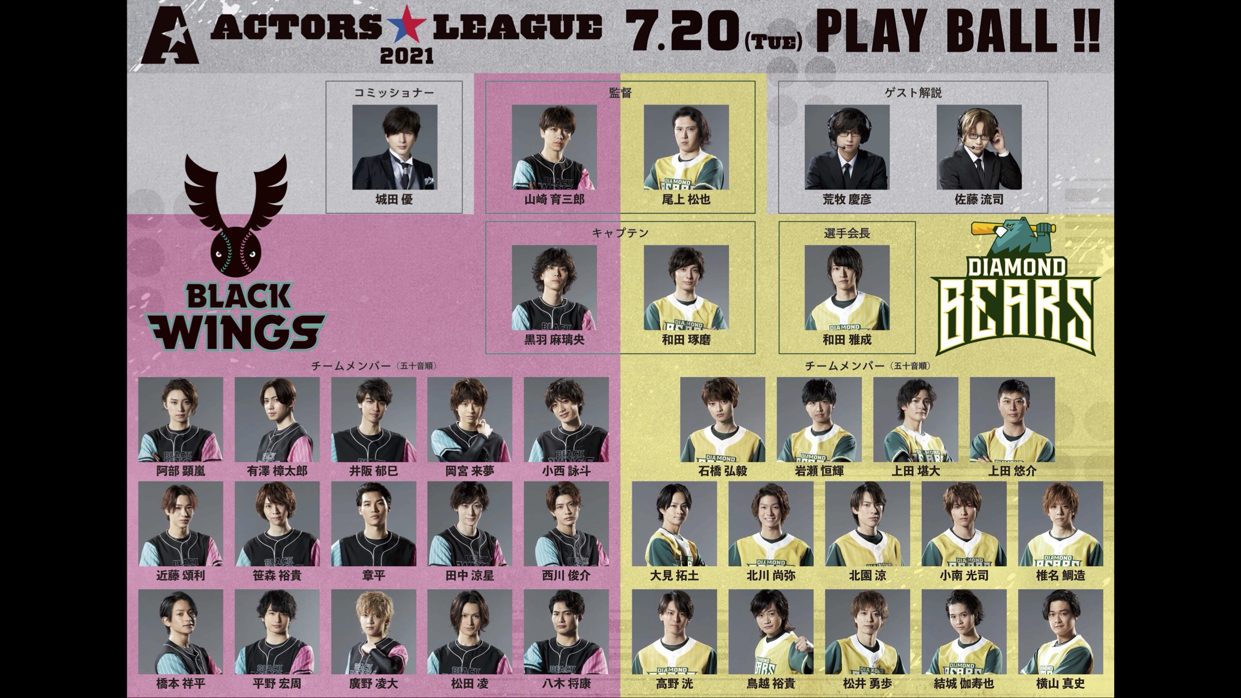 アクターズリーグ 野球 2025 くじ 佐藤流司 ACTORS☆LEAGUE in Games 2024』佐藤流司FC先行(抽選)のお知らせ