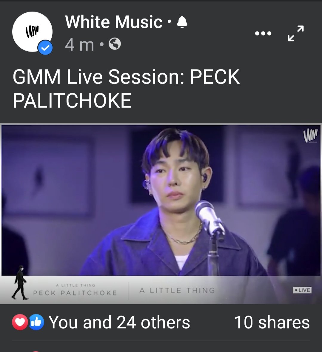 little_hands18's tweet photo. https://t.co/PFclB1B9KZ “A Little Live จาก Peck Palitchoke” 🎤💙 #เป๊กผลิตโชค #PeckPalitchoke #GMMLiveSession #GMMGrammy #WhitemusicRecord #ALittleThing #PeckTheFirstDigitalAlbum @peckpalit https://t.co/0amOXjr6us
