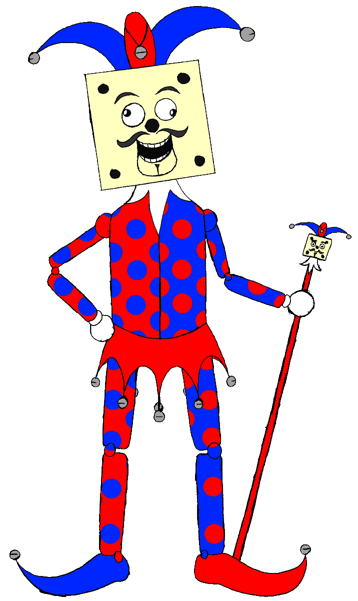 SpaceGuru5's tweet photo. Spudboy needed a friend, so I created Diceman. The two of them are now the official co-mascots of @SCCSpuds.

I can see Diceman with a very thick French accent and referring to himself in the 3rd person as "Monsieur Dés Roi". https://t.co/QWAlEPmiME