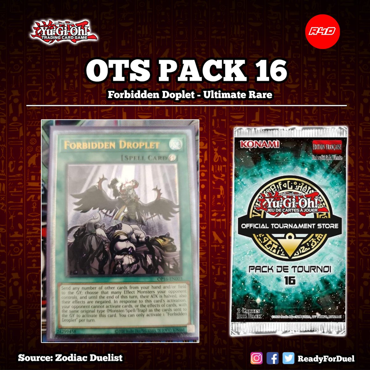 Readyforduel's tweet photo. Ultimate Rare - OTS Pack 16
Source: Zodiac Duelist

#遊戯王 #OCG #R4D #TCG #YGO #YuGiOh #유희왕
#デュエルリンクス #TCGCollectibles https://t.co/9LSloZ5GGU