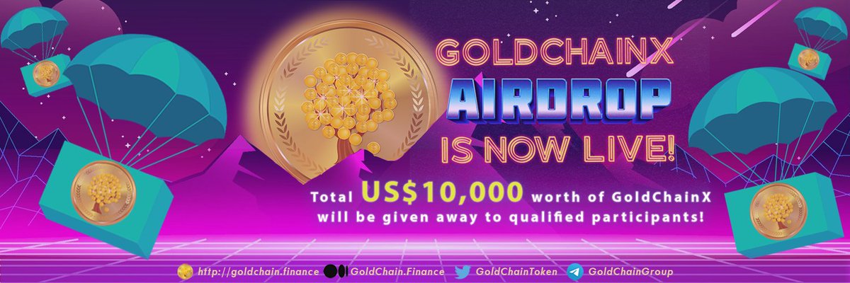 GoldChainX (@goldchaintoken) on Twitter photo #Airdrop 
🎉In celebration of #GoldChainX's 3x since launch, we are AirDropping US$10,000 worth of $GoldChainX up for grabs!
💸Earn US$6 worth of $GoldChainX tokens for joining and US$2 worth of $GoldChainX tokens for each referral. 
🤖Bot Airdrop Link: t.me/GoldChain_Aird… #Airdrop 
🎉In celebration of #GoldChainX's 3x since launch, we are AirDropping US$10,000 worth of $GoldChainX up for grabs!
💸Earn US$6 worth of $GoldChainX tokens for joining and US$2 worth of $GoldChainX tokens for each referral. 
🤖Bot Airdrop Link: t.me/GoldChain_Aird…