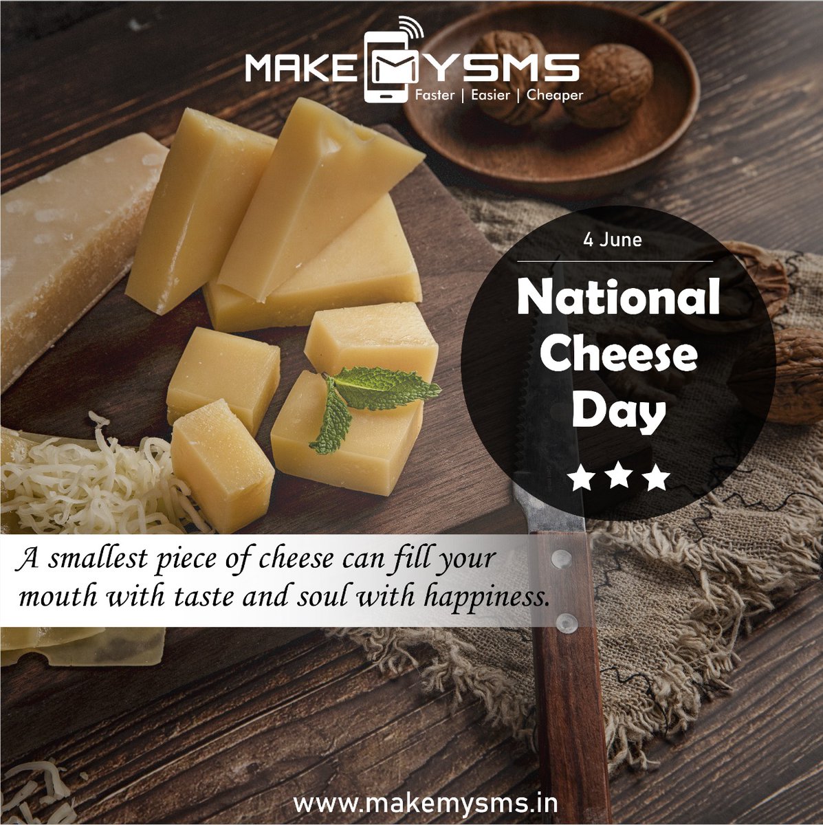 makemysms1's tweet image. National Cheese Day!
#NationalCheeseDay #4thjune #bulkwhatsappsms #smscompany #bulkvoicecall #whatsappforbusiness #SMS #smsports #blastsms #whatsappforbusiness #digital #marketingagencylife #bulksms #textmessage #business #smsmarketing #Makemysms
Website: makemysms.in