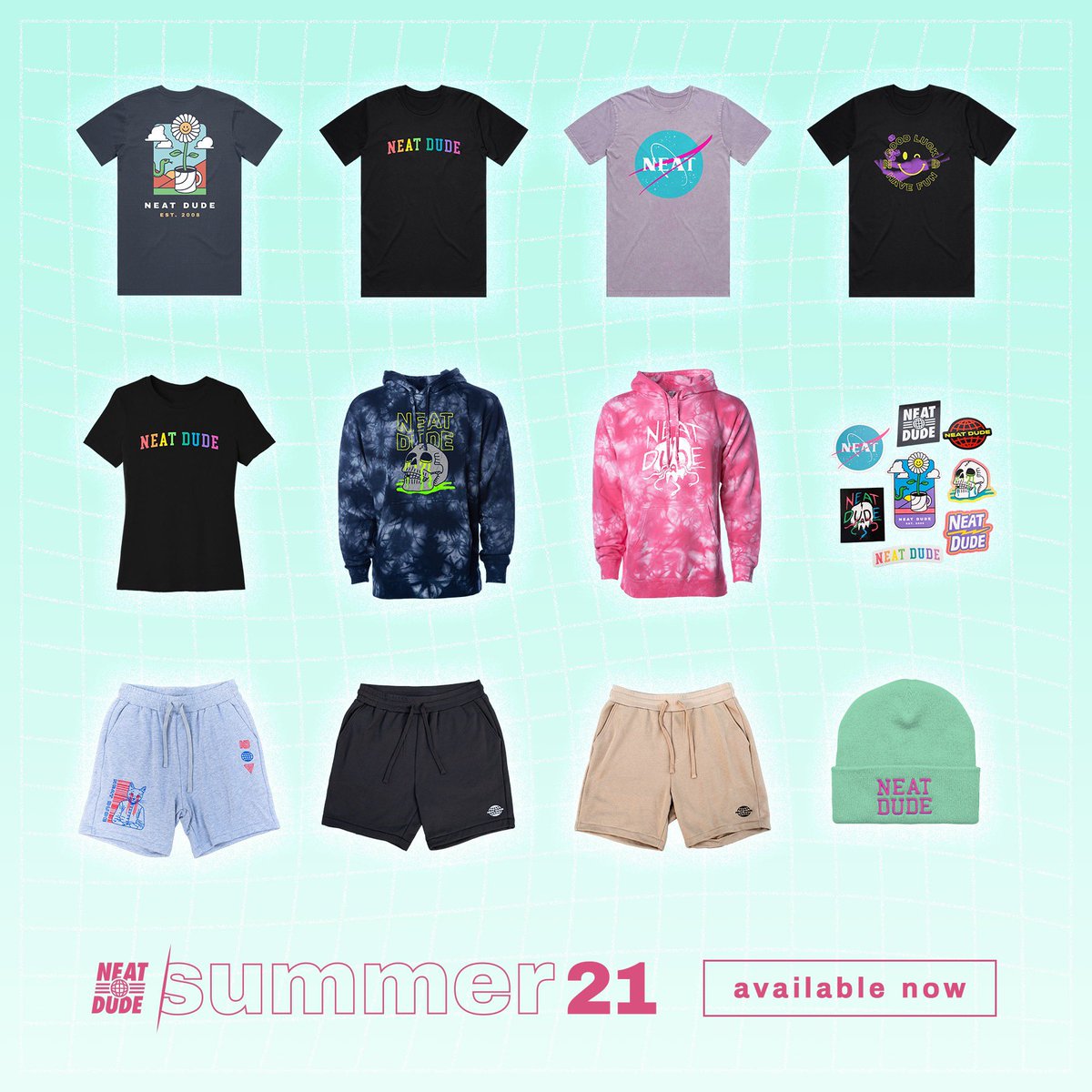 neatdude's tweet photo. summer 2021 is out now ☀️

https://t.co/Av8V6gTeyv https://t.co/gVJUCClkmE