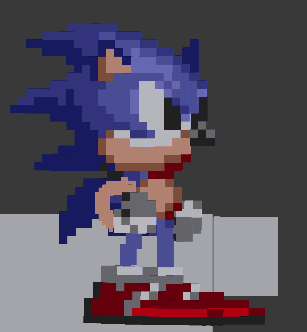 「I made a really weird sonic model 」|Nibroc.Rockのイラスト