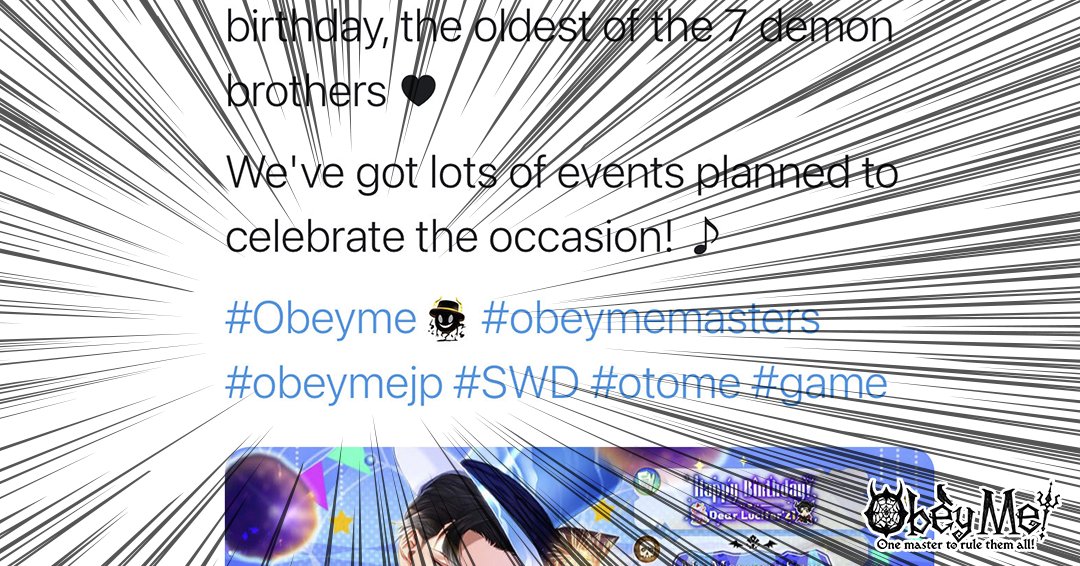 ObeyMeOfficial1's tweet photo. Our dear RAD exchange students, have you noticed anything funny going on with the hashtag #ObeyMe recently? 

For a limited time only, Little D will be accompanying it, so tag your next post with #ObeyMe to see him pop up! 👍

#obeymemasters #obeymejp #SWD #otome #game https://t.co/SpwDFbum5q