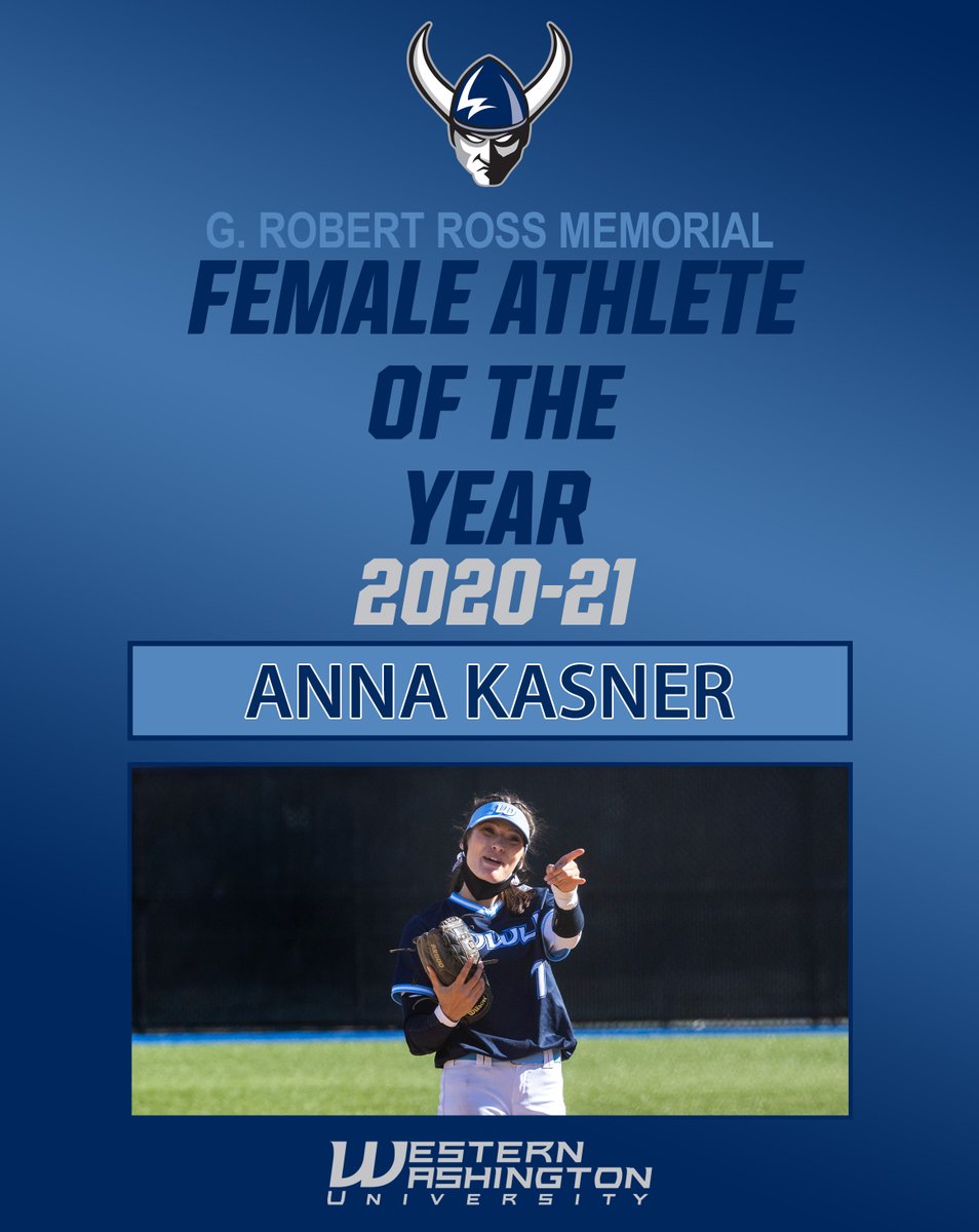 𝙒𝙒𝘽𝙡𝙪𝙚 𝘼𝙬𝙖𝙧𝙙𝙨

Congrats to Anna Kasner of <a href="/WWU_Softball/">WWU Softball</a> on being selected as a Female Athlete of the Year after another dominating performance in the circle.

Two no-hitters (one perfect game), All-GNAC, All-Region and too many strikeouts to count!