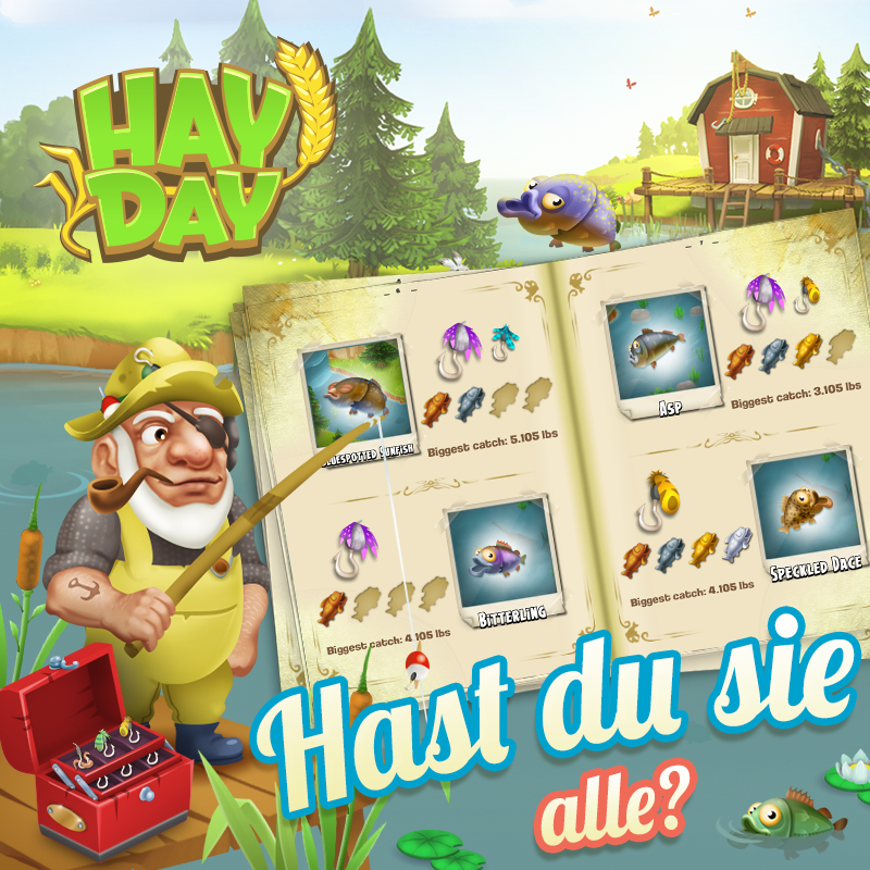 HayDayDE's tweet photo. Habt ihr alle Fische aus dem Buch gesammelt? Fehlen dir einige? Wenn ja, welche? 🐟 🐠 🐡 #fish #fishbook https://t.co/MsJxi7BGSB