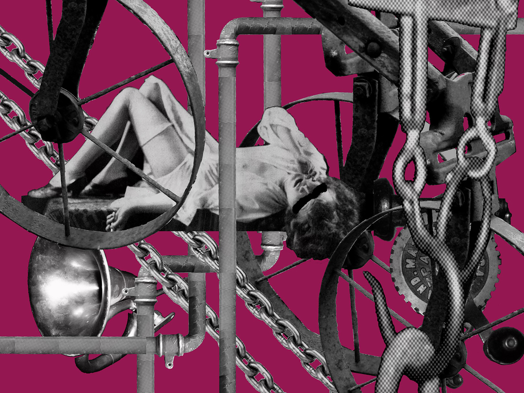 GraceExley's tweet photo. This is an illustration I did for a story I wrote once about a fetishistic shoe maker. The story was called ‘Apparatus Excitatis’ and it was, by all accounts, pretty awful, but the pic is a keeper.

#futurism #deusexmachina #silkscreenerotica https://t.co/x10nA2rQeB