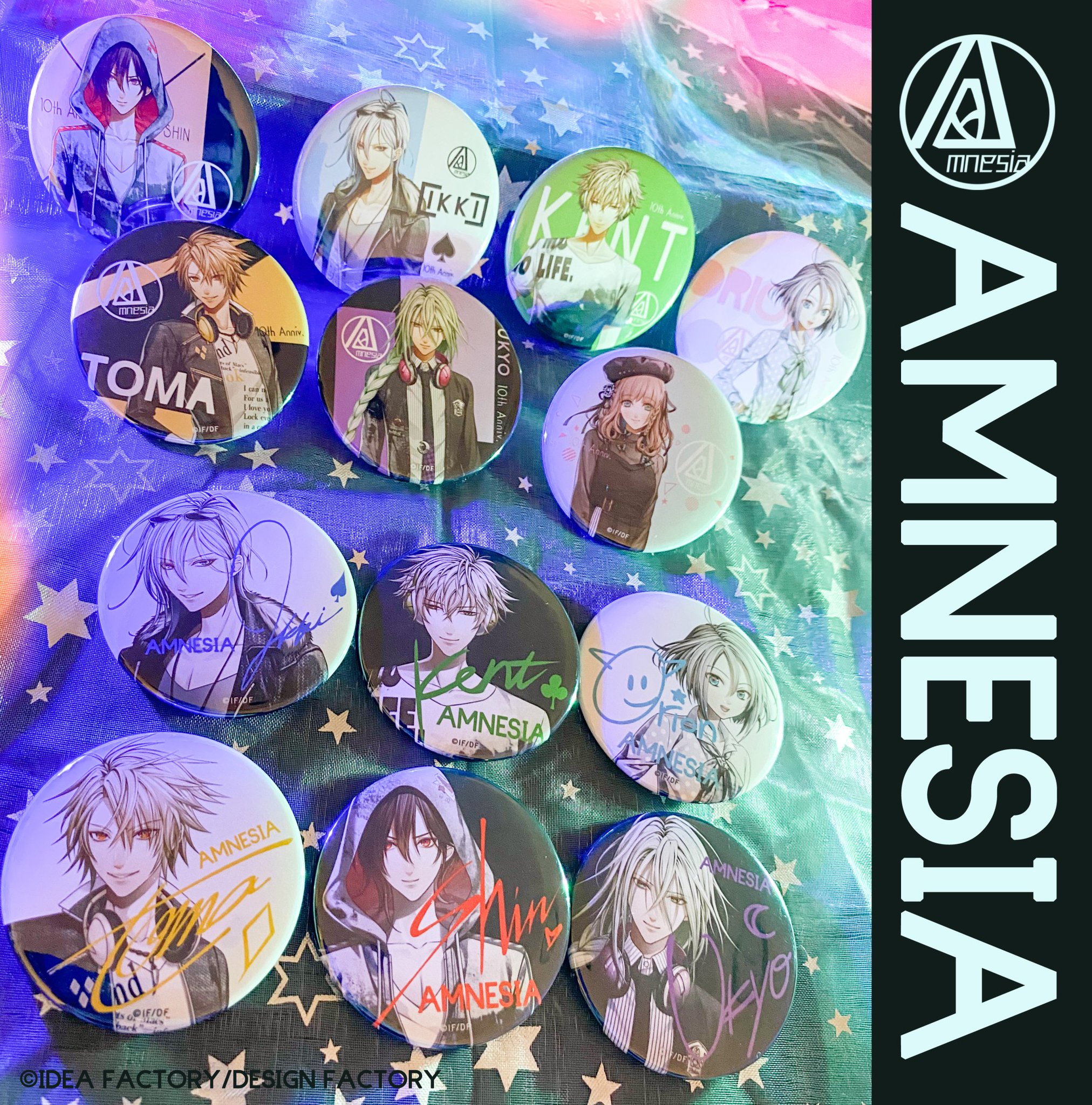 オトメイト　アムネシア　AMNESIA 10周年　ウキョウ　ハート缶バッジ オトメイト アムネシア AMNESIA 10周年 ウキョウ ハート缶バッジ