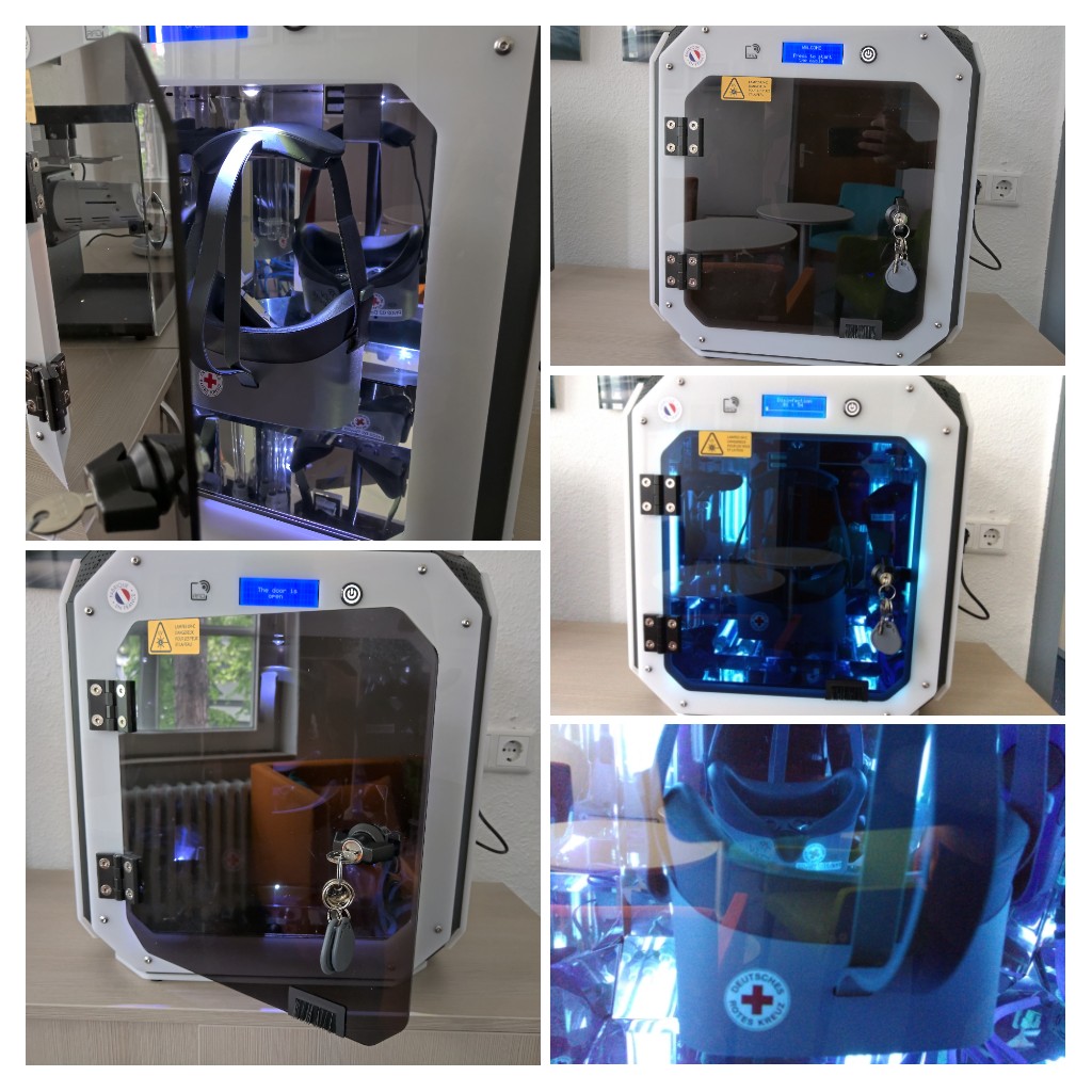 VR Headsets die sich mehrere User teilen müssen desinfiziert werden! 
Neues Hygienekonzept für den Einsatz von VR beim <a href="/DRK_KV_Herford/">DRK KV Herford-Stadt e.V.</a> 👍

Die bessere Alternative zu #Cleanbox gefunden!
Infos und Fragen über DN oder per Email an fragen@ausbildung-mit-vr.de

#VR sicher einsetzen!