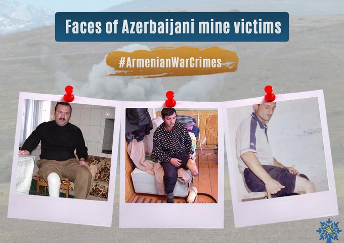 Mais35047494's tweet photo. Armenia Refuses to Share Map of Landmines in Azerbaijan's Karabakh Region #ArmenianWarCrimes #FreeUsFromLandMines 
@NATO @EuropeanCommiss @Europarl_EN @BBCWorld @WashingtonPost @Reuters @independent @TheEconomist @guardian @intalert https://t.co/Hfx1nxZLOa