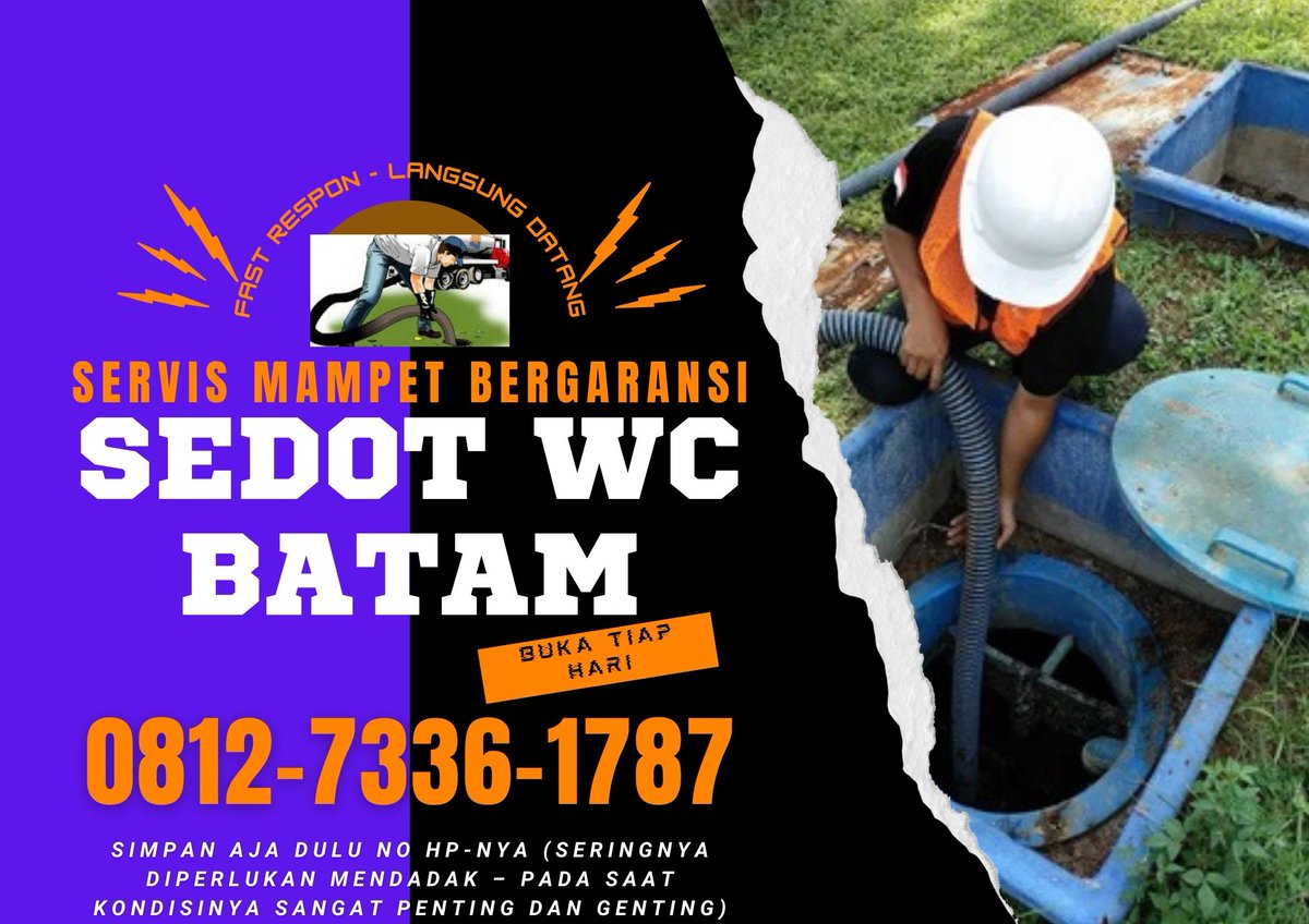 SenyumSorga's tweet photo. 0812-7336-1787 Sedot Tinja Batam &amp; Ahli WC Mampet di Kota Batam – Buka Setiap Hari  

https://t.co/nPPSN6NsV4

#SeiJodoh #Kabil #Panbil #Seraya #Pelita #Nagoya #BatuAji #Sagulung #Batam #Barelang #Bengkong #Baloi #Punggur #Nongsa #Tiban #Sekupang #BatamCenter #OPPOFindX3Pro5G https://t.co/bhNtCtHZv8