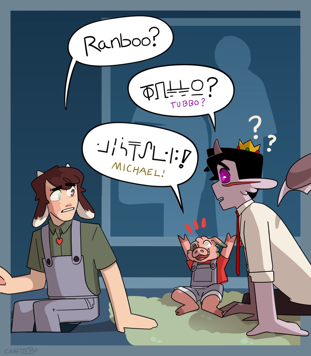 #ranboofanart #tubbofanart 

(consider: enderwalking ranboo Also has no idea what michael is saying. he just sounds excited. this family is a mess) 