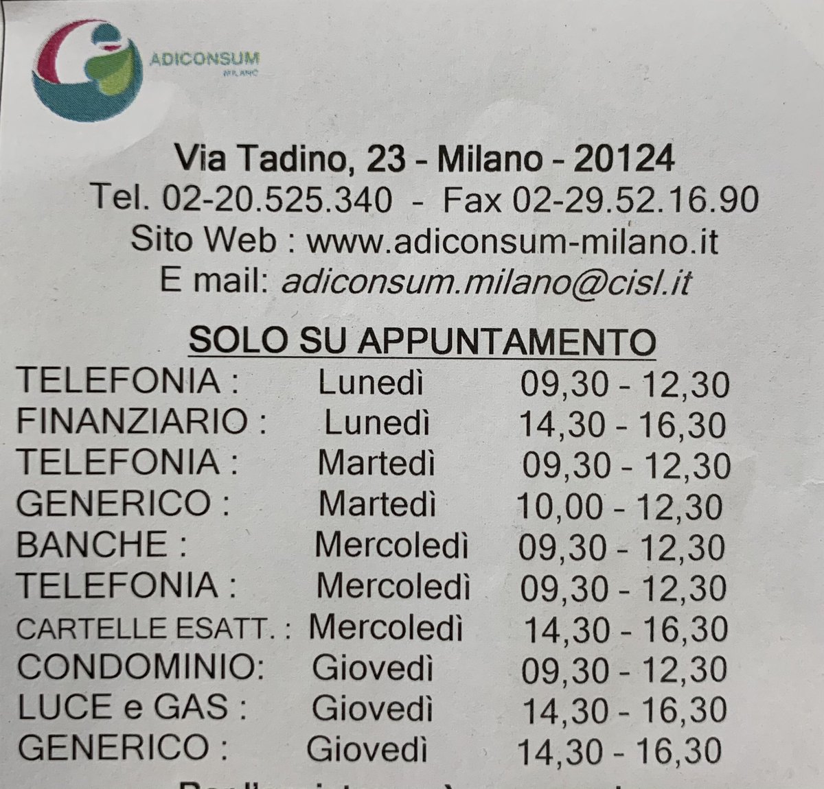 Adiconsum Milano Metropoli (@adiconsumm) on Twitter photo 