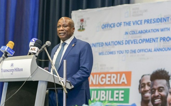 I commend the young #Nigerians for their resilience, commitment and desire for a better future. I encourage them to take advantage of the @NigeriaJFP and continue working towards productive ends. @UNDPNigeria @ProfOsinbajo @VP