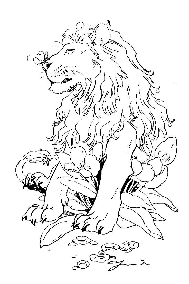 諸事情で描いたライオンですが、思いの外可愛くなったので投稿します🦋 