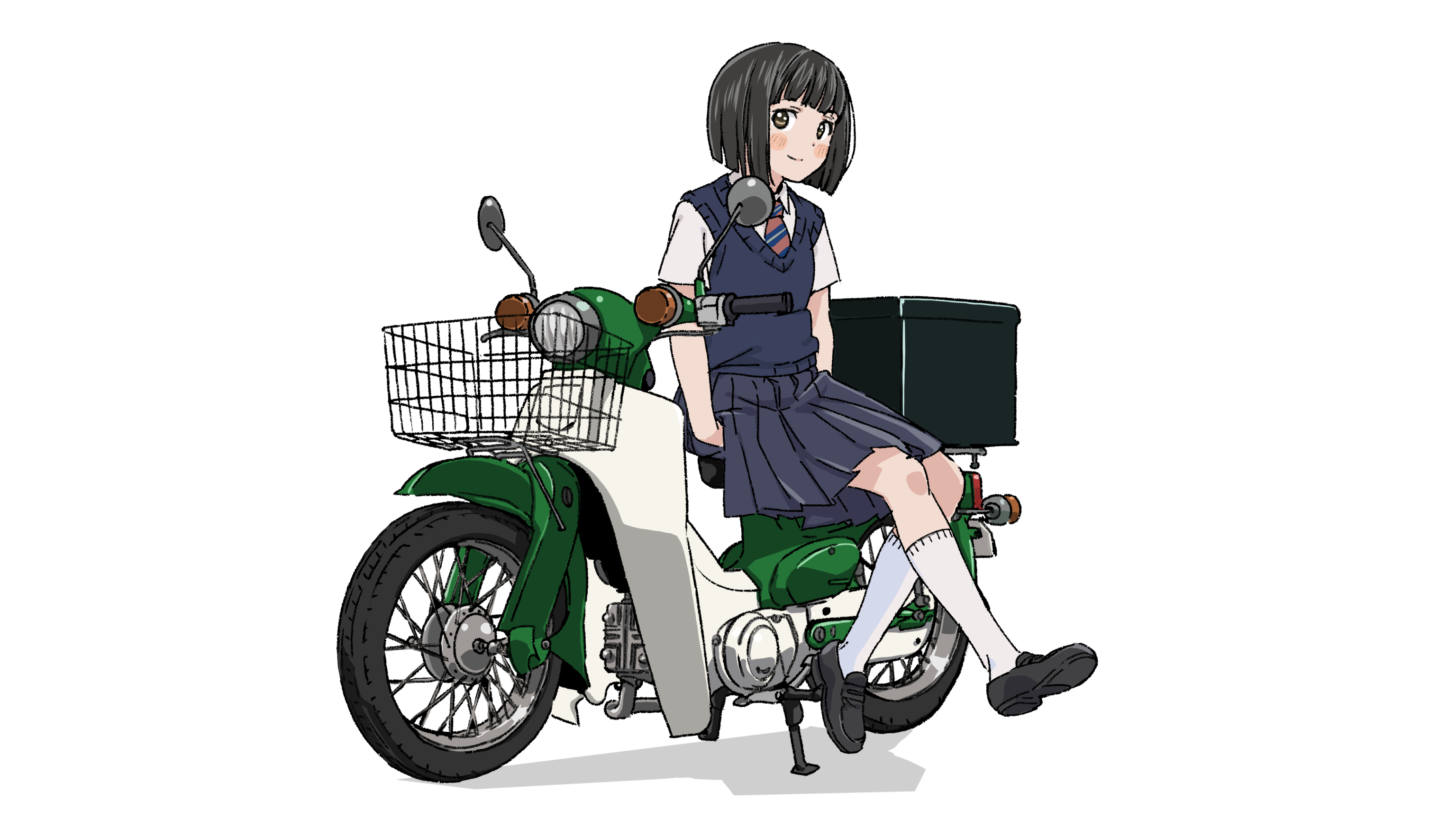 やたがらすp スーパーカブ イラスト バイク T Co Xmz8kog2e1 Twitter