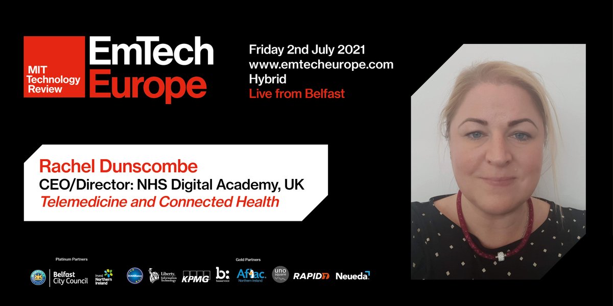 EmtechEurope's tweet photo. Speaker Announcement๐ฃ
Rachel Dunscombe @ukpenguin CEO, NHS Digital Academy, joins @bleddyn_rees on our #AHealthyFuture track to discuss #Telemedicine & #ConnectedHealth
@ECHAlliance ECHAlliance (European Connected Health Alliance)
See full line-up: https://t.co/qiDt1gPQJm https://t.co/oEoG6pFyTa
