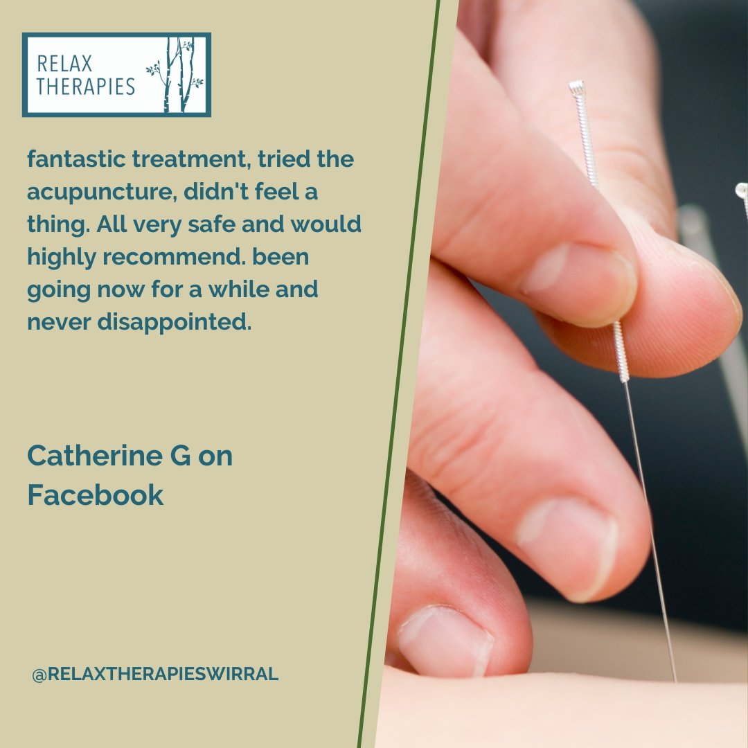 Happy client feedback!

Catherine G came for acupuncure for lower back pain