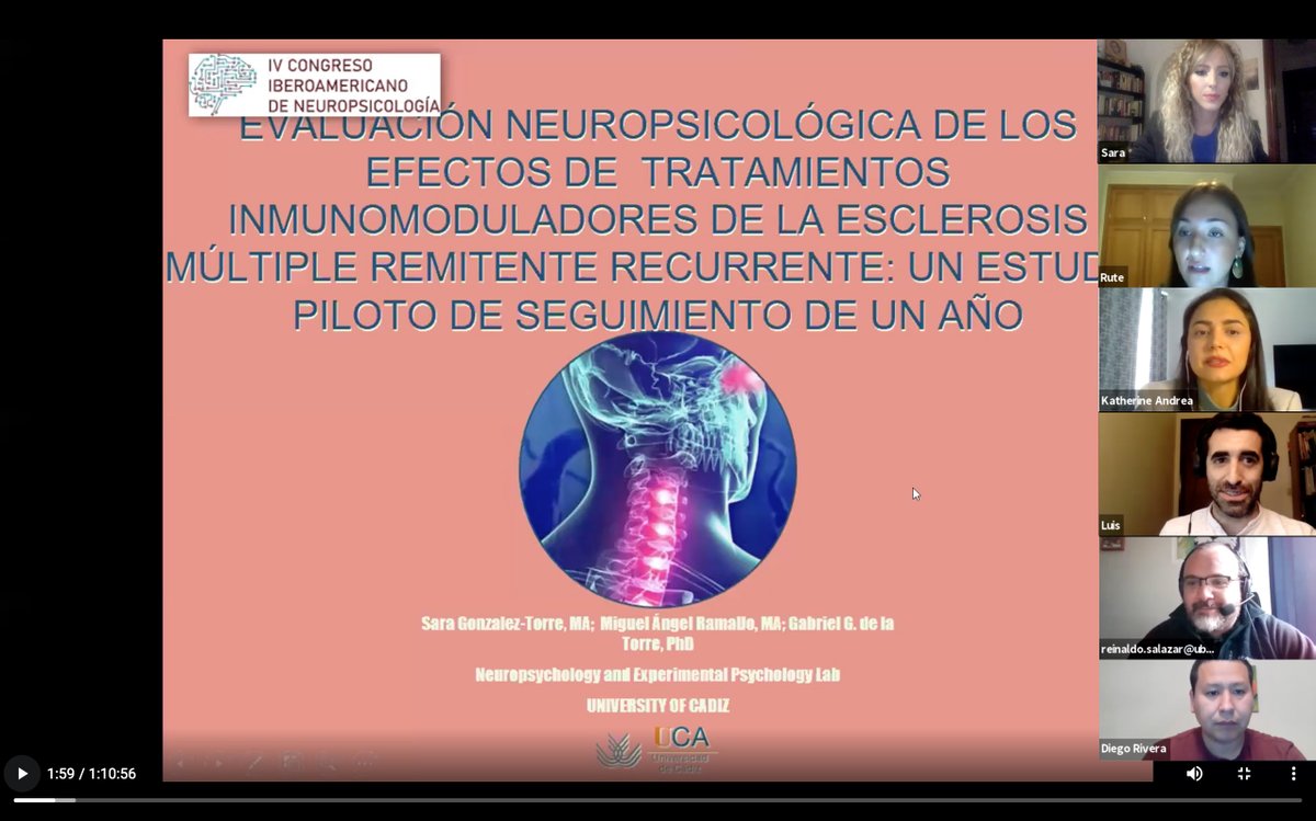 El sábado participamos en el <a href="/IVCongresoIber1/">IV Congreso Iberoamericano De Neuropsicología</a> con nuestra ponencia "Evaluación neuropsicológica de los efectos del tratamiento de la Esclerosis Múltiple Remitente Recurrente: un estudio piloto de seguimiento de un año" ¡Fue un placer para nosotros! #CIN21