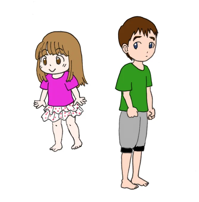 ちょっと似せた子供たち。 