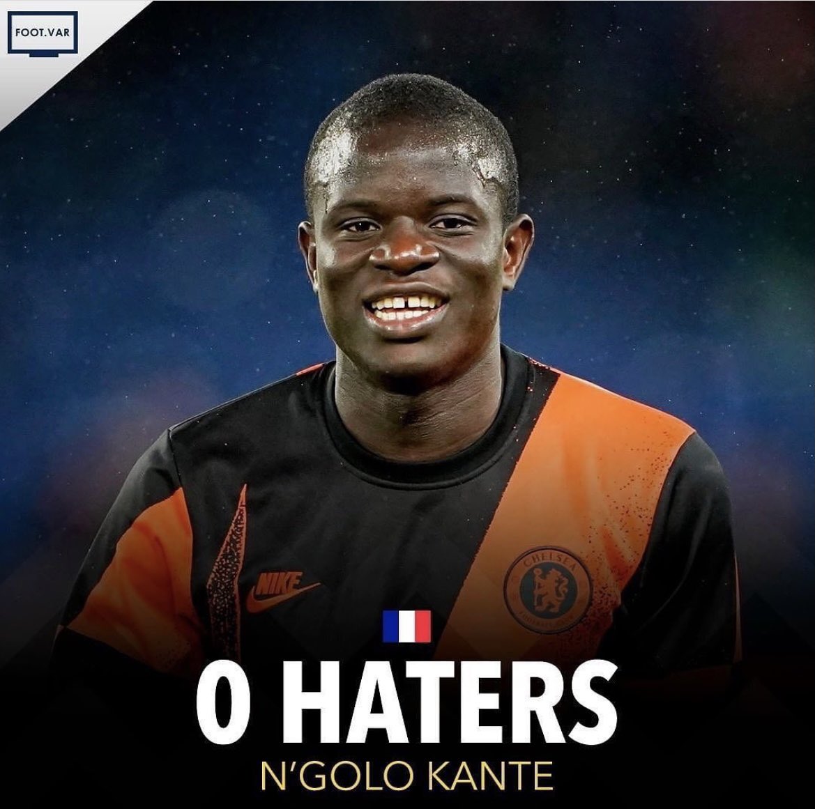 FrankKhalidUK's tweet photo. Just a reminder that Ngolo Kante is most liked footballer in the world. https://t.co/4G6oy5sw4F