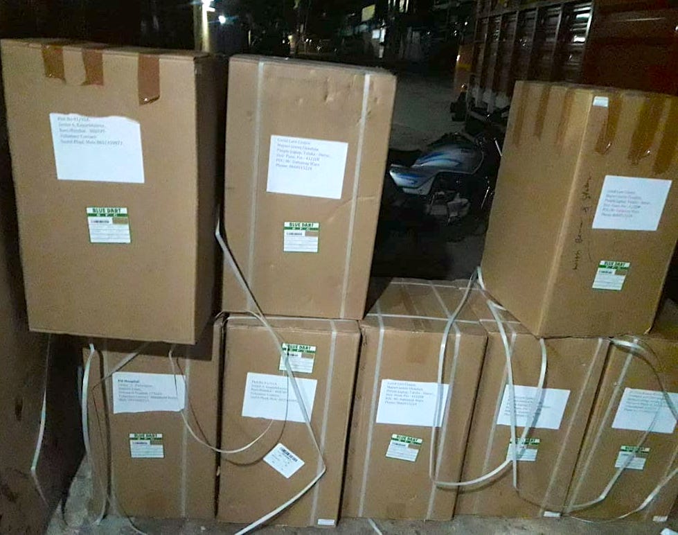46 Oxygen Concentrators sent to 7 states, and 50 ventilators sent to Telangana. Thanks to support from InCred and <a href="/OverseasVBI/">OVBI - Overseas Volunteers for a Better India</a>. #IAHVCovidCare