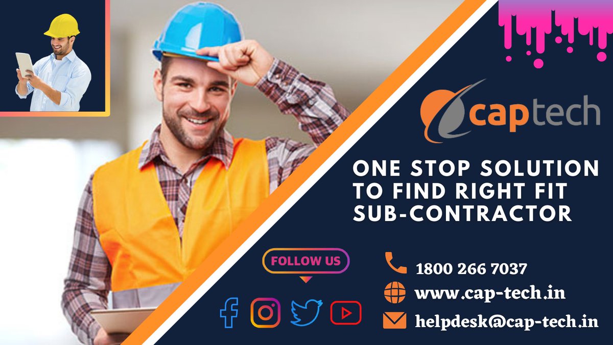 CaptechT's tweet photo. eFORCE- A real-time platform which provides access to thousands of labour contractors/ specialized vendors. Choose your right fit contractors as per your needs, experience, and bandwidth.
Register today.
https://t.co/lXYeX84IP1
Website: https://t.co/OfaAFNMhIH
Call :1800 266 7037 https://t.co/zU3oSeLlAp
