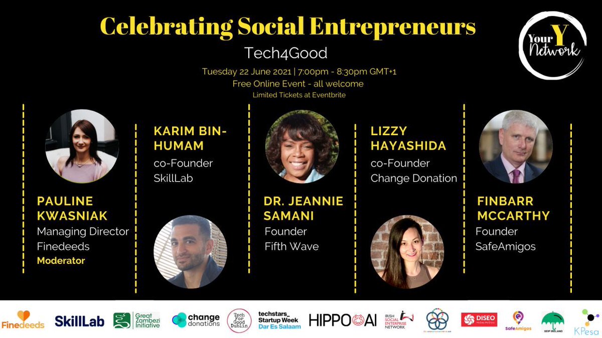 SEIPIreland's tweet photo. A great event coming up on Tuesday 22nd June from our partner @YourYNetwork1! A chance to connect, learn and be inspired by their amazing panelists who will discuss everything in the ‘Tech for Good’ sector!
Sign up for the event here: https://t.co/mSaxDUldWJ
#YourY #Tech4Good https://t.co/ER9nJEhzZq