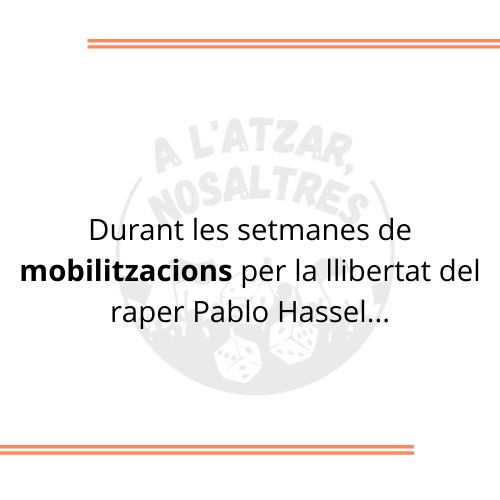 El passat 20 de febrer,  3 joves sancugatencs van ser detinguts arrel de les protestes per la llibertat de Pablo Hàsel