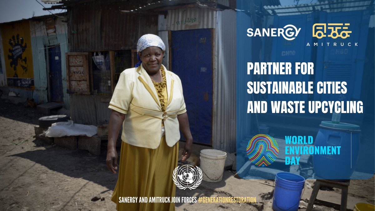 amitrucks's tweet photo. 🌿Ahead of #WorldEnvironmentDay2021, Innovators @Sanergy &amp; Digital Logistics Marketplace @amitrucks  form #partnership for Sustainable Cities and Waste Recycling! #GenerationRestoration #WorldEnvironmentDay2021 #Sustainability #Kenya #Nairobi #TechForGood #logistics #SupplyChain https://t.co/Tm7TsxsE4P