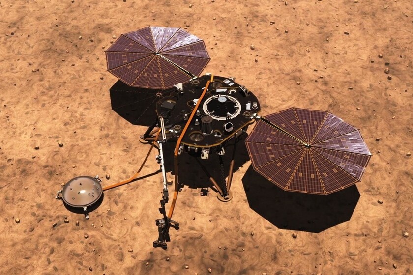 xataka's tweet photo. El rover InSight de la NASA entra en "modo hibernación": hay tanto polvo que sus paneles solares apenas producen energía https://t.co/Rd4yrQdIgi https://t.co/tK5faSZOAk
