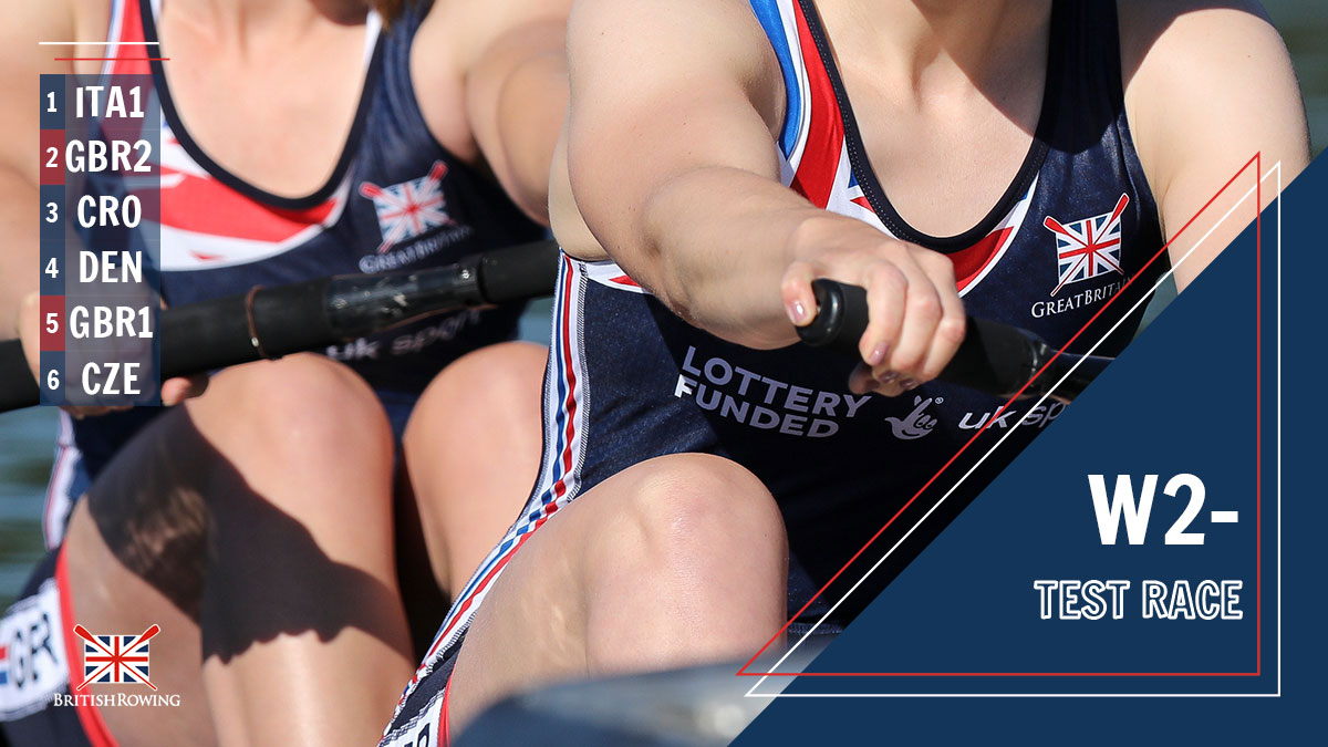 First up for the #GBRowingTeam at #WRCSabaudia, we have both our women's pairs in the Test Race:

🇬🇧1️⃣: Heidi Long &amp; Alice Davies
🇬🇧2️⃣: Susannah Deer and Samantha Redgrave

All crews will go through to the A final but it will be the first taste of senior racing for both crews 💪