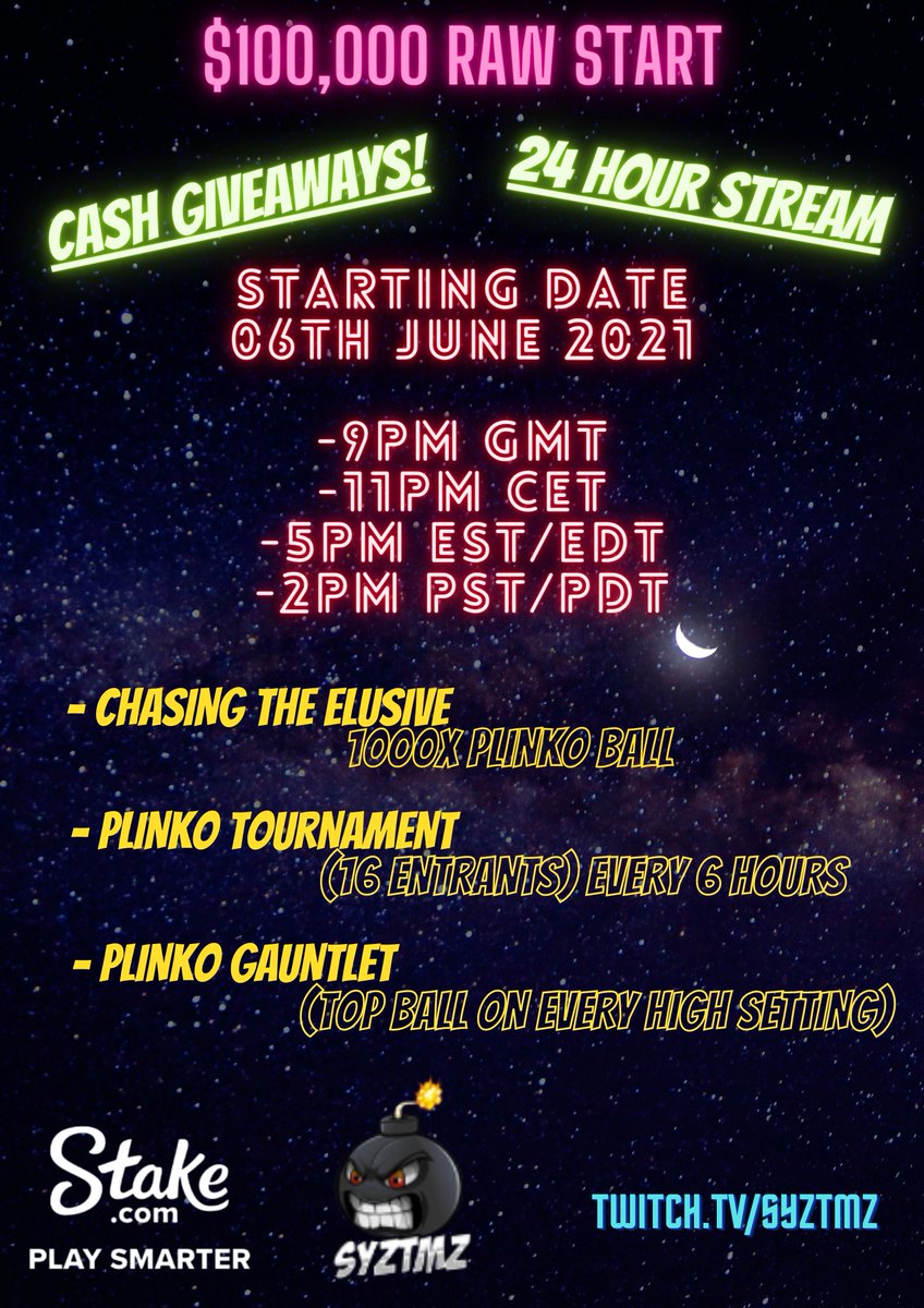 Don't know what Plinko is?

Or if you already know - Have you EVER seen someone play $100,000 of their own RAW CASH on it?

This is gonna be crazy.....24 hours holy S****