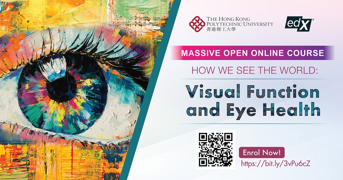 HongKongPolyU's tweet image. Want to deepen your understanding about #VisualFunction &amp;amp; #EyeHealth? Join the Massive Open Online Course (#MOOC) @edXOnline developed by PolyU&apos;s School of #Optometry to learn &amp;amp; apply techniques to help you take better care of your eyes.Enrol NOW:bit.ly/3vPu6cZ
#HKPolyUx