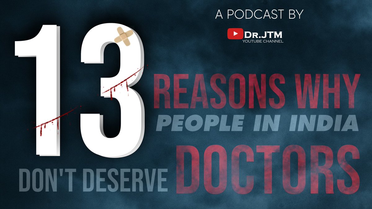 _DrJTM's tweet photo. https://t.co/cEVlwA09Ix
.
Do listen to this heartfelt podcast 💔
#StopViolenceAgainstDoctors #justtrollmbbs https://t.co/XJ59cmZ015