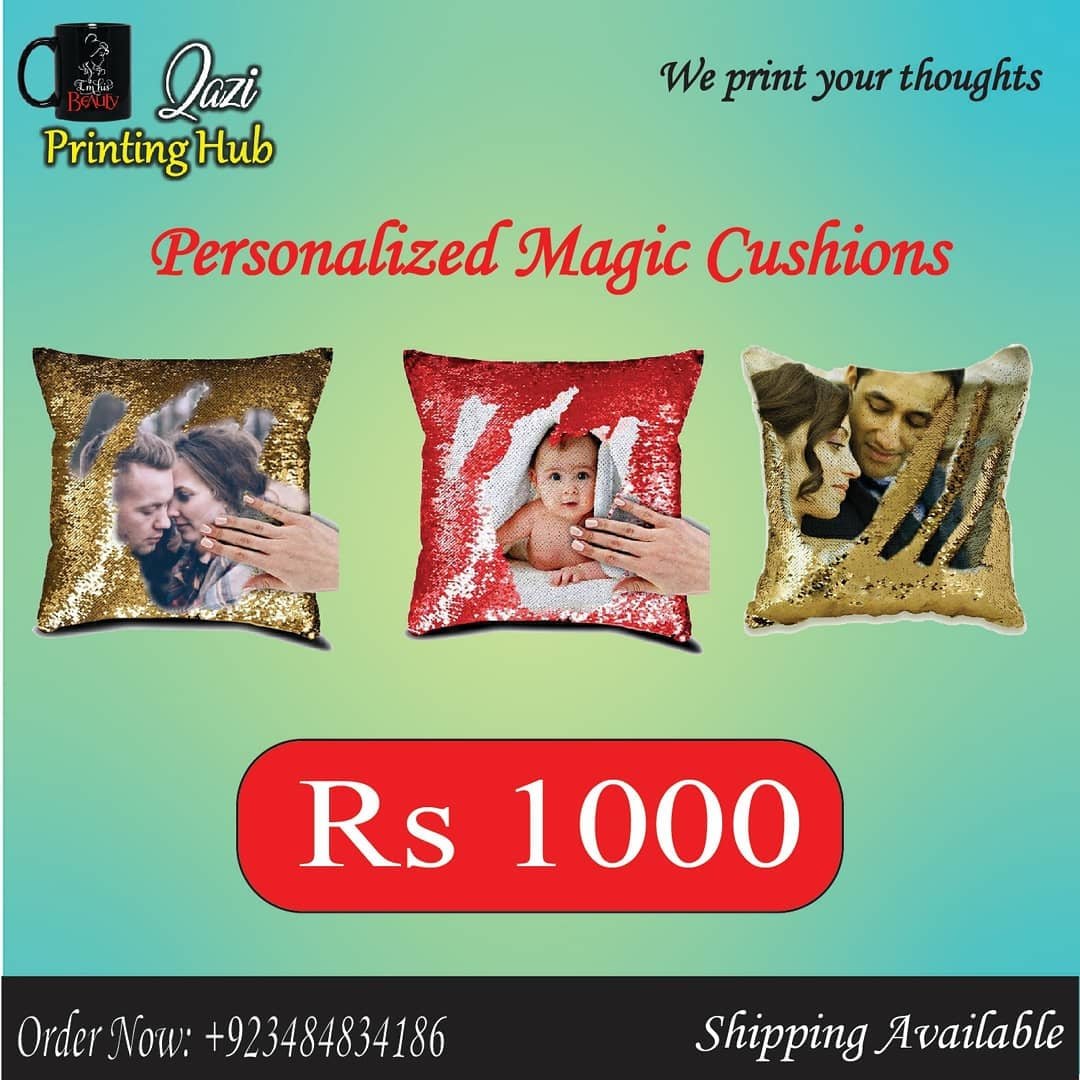 Customize #Magic_Cushion &amp; #Simple_cushion
Personalized best Gifts today for your love one
Add any Pic and text and get a perfect gift
Order Now WhatsApp: 03484834186
#birthdaygifts #anniversarygifts #lahoregifts #specialgifts
facebook.com/qaziprinting

#نمود_عشق #محفل_سخن #زهرا