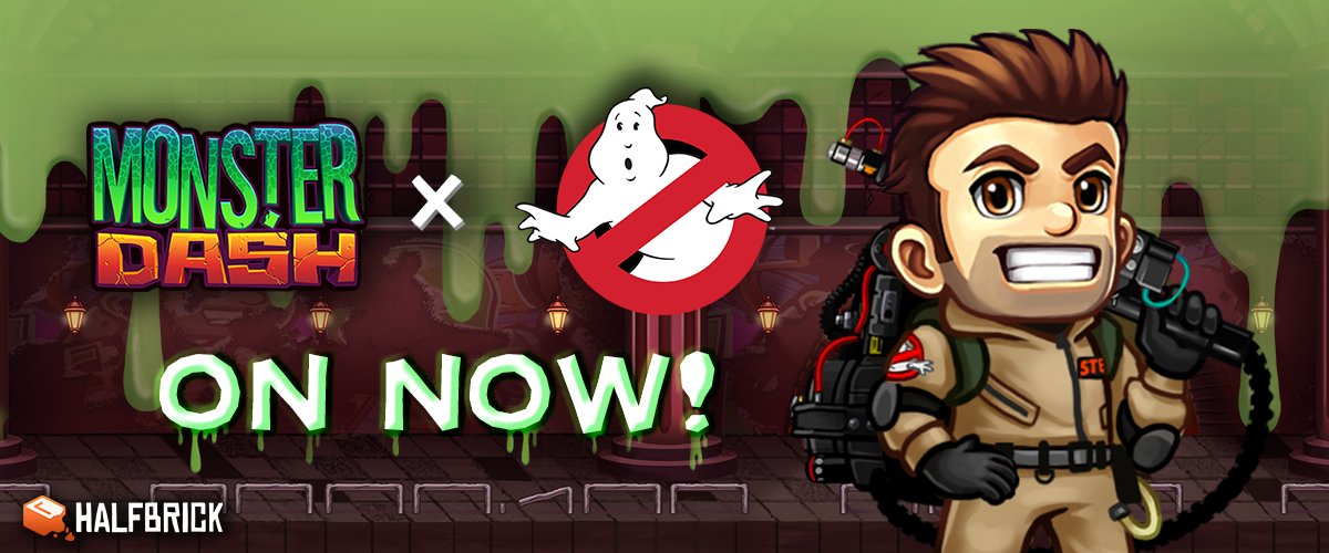 Halfbrick's tweet photo. Ghostbusters is back in Monster Dash!
---EVENT ON NOW!---
The fan-favorite crossover event is back with all-new content!
Download and Play today! https://t.co/fUDoxWeBhA
Check out the Ghostbusters Event Trailer here: https://t.co/6Xl9VwyZfo
#Ghostbusters #MonsterDash #Halfbrick https://t.co/KkJTSCEtg5
