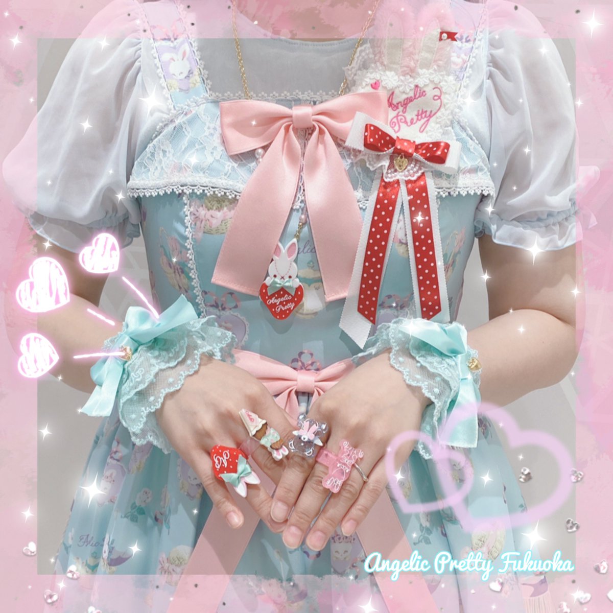 Angelic Pretty うさぎのPicnic Party ピンク