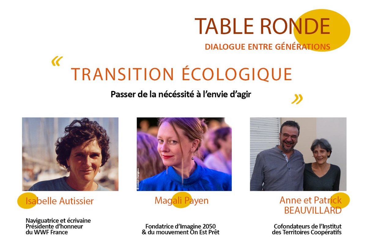 Rejoignez_nous le 12 Juin pour une table ronde entre Isabelle Autissier, Magali Payen, et Anne &amp; Patrick Beauvillard. Après 40 ans d’action, un constat : il faut aller plus vite, plus loin ‼️

✅ Pour y participer, inscrivez-vous ici : bit.ly/3yFcW3I