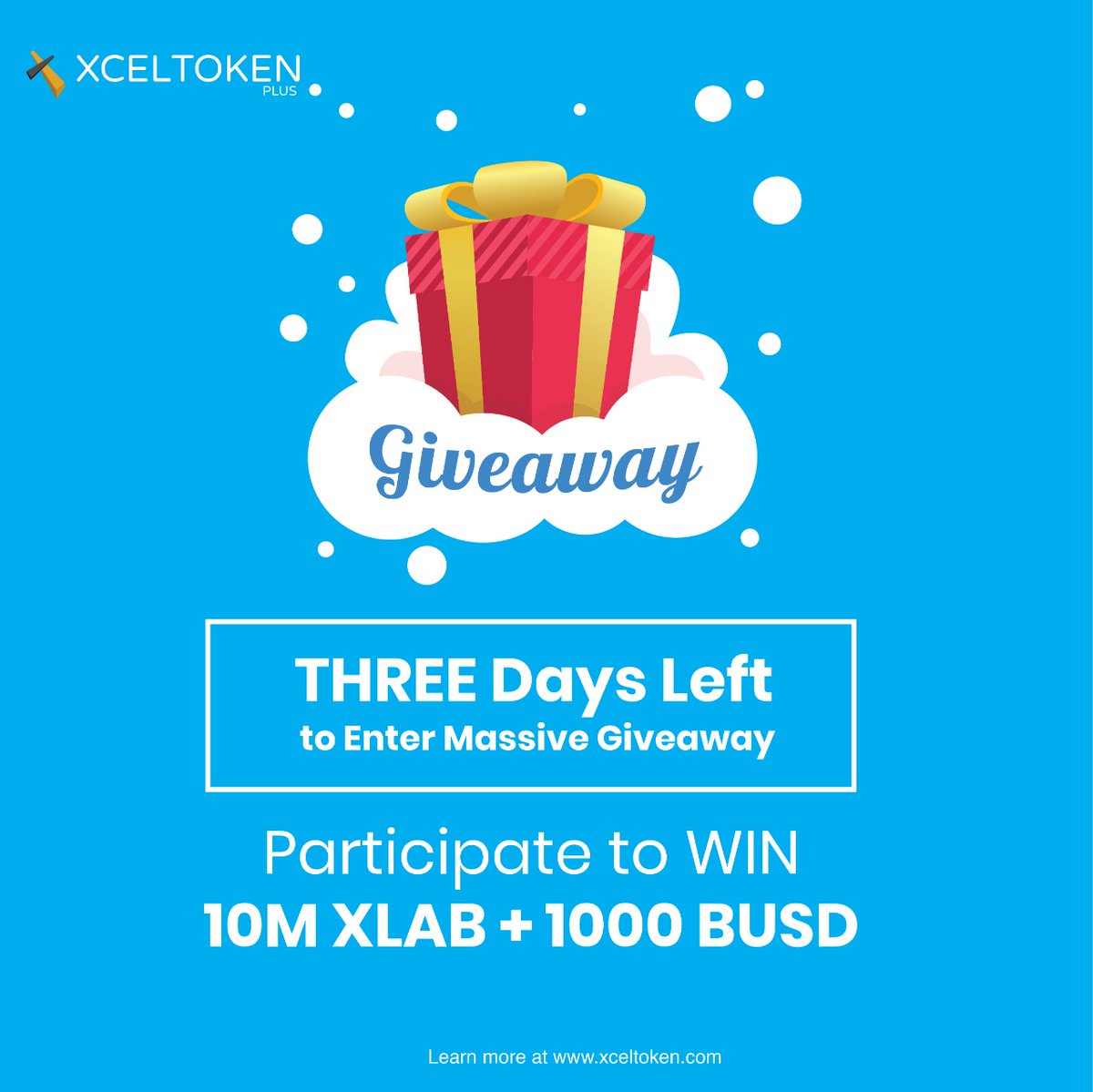 xceltokenplus's tweet photo. ⭕ Only Three days left to Participate in the @XcelPayWallet massive giveaway. 

Get the details here 👉:  https://t.co/faKv3UdLbW

🎁 Participate and Win 10M XLAB + 1000 BUSD in @XcelPayWallet Giveaway. 

#xceltokenplus #xcelpaywallet #giveaway #giveawaycontest #participate https://t.co/JrE36x2y3Y