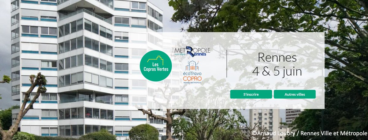 nicolasdenni's tweet photo. Copropriétaires et Syndics, les #Coprosvertes arrivent dans votre région le 4 juin ! 
EDF en #Bretagne se mobilise aux côtés de la @FNAIM et @groupeQualitel pour cette Journée sur l’éco rénovation des copropriétés
Inscription:https://t.co/HjJp6bhMZR https://t.co/onZcJKR2Ux