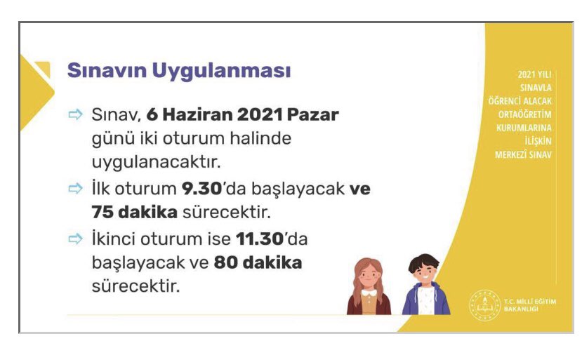 GKildiran's tweet photo. 8. Sınıf Öğrencilerimizin Dikkatine ❗️❗️❗️ 2021 LGS'ye İlişkin Bilinmesi Gerekenler
Sınav nasıl uygulanacak? @tcmeb @istanbulilmem @Sariyer_MEM @cagatay33 @E_Sylu @AbidinMerdan @balik_huseyin @memleventyazici @OzilLevent  @ziyaselcuk https://t.co/2ka6BlRrgM