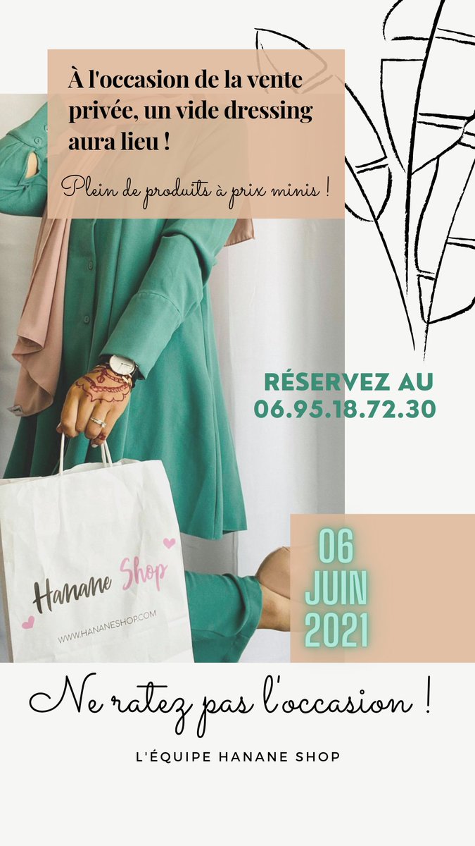 HananeShop's tweet photo. Vente privée + Vide Dressing 😍

#Nouvellecollection, #réductions allant jusqu'à -30% et #videdressing à prix minis ! 

Prenez vos rendez-vous au 06.95.18.72.30 🔥 https://t.co/6aq0LUoQTH